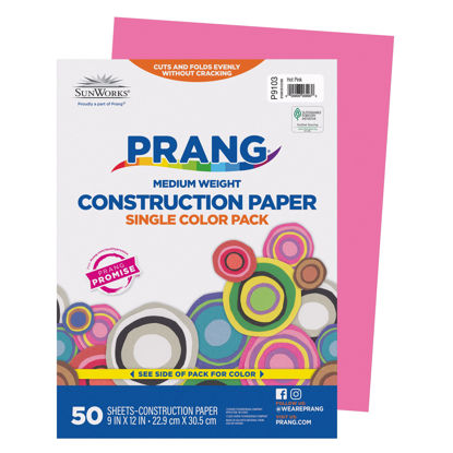 Picture of Prang (Formerly SunWorks) Construction Paper, Hot Pink, 9" x 12", 50 Sheets