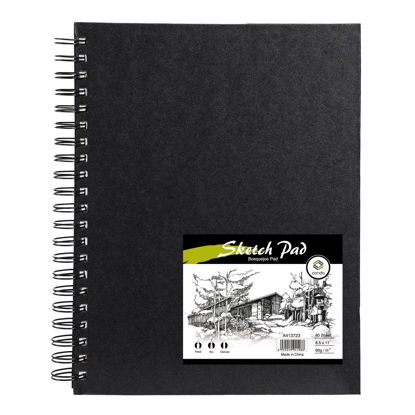 Picture of Conda 8.5"x11" Hardbound Sketch Book, Double-Sided Hardcover Sketchbook, Spiral Sketch Pad, Durable Acid Free Drawing Art Paper for Kids & Adults