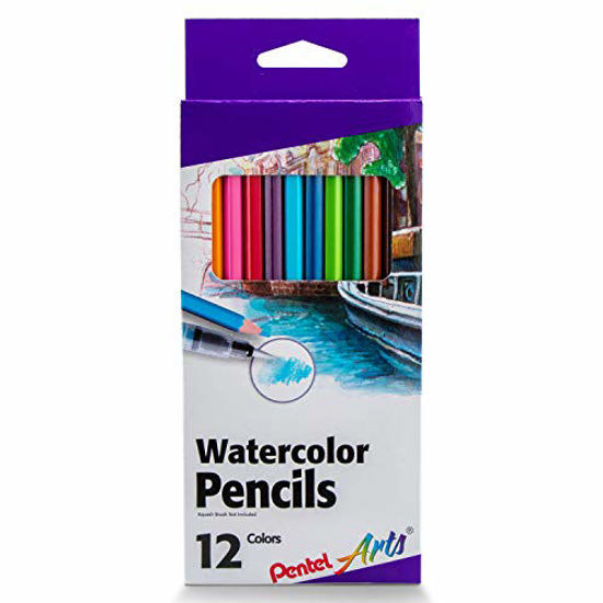 Picture of Pentel Arts Watercolor Pencil Set, 12 color set (CB9-12)