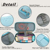 Picture of FUXINGYAO Pencil Case, Multi- Slot Pencil Pouch, Portable Pencil Bag, Pen Case for& Office(Blue)