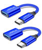 Picture of JSAUX USB C to USB Adapter [2 Pack], USB Type C Male to USB 3.0 Female OTG Cable-Blue