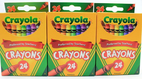  Crayola 24 Count Box of Crayons Non-Toxic Color