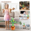 Picture of Aunpoos Kids Dancing Talking Cactus Toys for Baby Boys and Girls, Singing Mimicking Recording Repeating What You Say Sunny Cactus Electronic Light Up Plush Toy with 120 English Songs Smart Toy