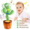 Picture of Aunpoos Kids Dancing Talking Cactus Toys for Baby Boys and Girls, Singing Mimicking Recording Repeating What You Say Sunny Cactus Electronic Light Up Plush Toy with 120 English Songs Smart Toy