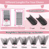 Picture of Cluster Lashes, 72 Pcs Individual Lashes, Lash Clusters DIY Eyelash Extension, Natural Lashes Super Thin Band Reusable Soft & Comfortable (Natural-C-14mm)