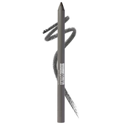 Picture of Maybelline New York TattooStudio Long-Lasting Sharpenable Eyeliner Pencil, Glide on Smooth Gel Pigments with 36 Hour Wear, Waterproof, Intense Charcoal, 1 Count