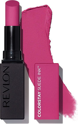 Picture of REVLON Lipstick, ColorStay Suede Ink, Built-in Primer, Infused with Vitamin E, Waterproof, Smudgeproof, Matte Color, 010 Tunnel Vision (Pack of 1)