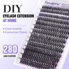 Picture of Lash Clusters 280pcs Individual Lashes DIY Eyelash Extension 40D 9-16mm Mix D Curl Eyelash Clusters Lash Extension for Self Application at Home (40D-0.07D-9-16MIX)