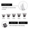 Picture of Cluster Lashes 72 Individual Lashes Clusters Eyelash Extensions False Eyelashes DIY Wispy Fluffy Lash Extension Kit Reusable False Eyelashes Natural Look Mix 10-16mm C D Curl-DM27