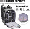 Picture of Cwatcun Camera Backpack DSLR SLR Camera Bag with 15.6 Inch Laptop Compartment For Canon Nikon Sony,Water Resistant Camera Backpack for Women and Men,Adjustable Tripod Holder (Ⅱ Large Grey)