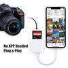 Picture of SD Card Reader for iPhone/iPad,PuavntView Micro SD Card Adapter,Memory SD Card Reader Trail Camera Viewer for iPhone iPad,Plug and Play