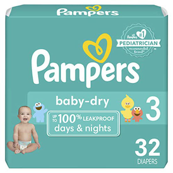 Picture of Diapers Size 3, 32 count - Pampers Baby Dry Disposable Diapers