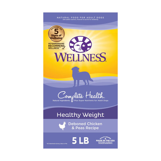 Picture of Wellness Complete Health Dry Dog Food with Grains, Natural Ingredients, Made in USA with Real Meat, All Breeds, For Adult Dogs (Healthy Weight - Chicken & Potatoes, 5-Pound Bag)