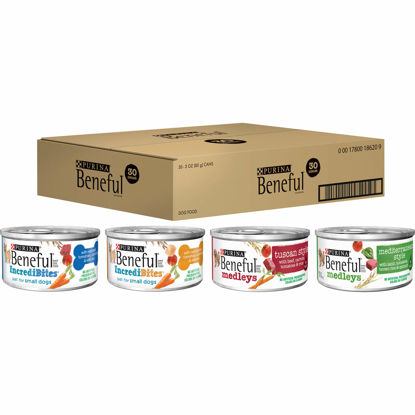 Picture of Beneful Purina Wet Dog Food Variety Pack, Incredibites & Medleys - (30) 3 oz. Cans