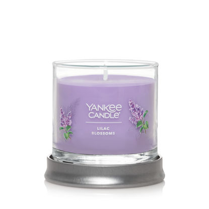 Picture of Yankee Candle Lilac Blossoms Scented, Signature 4.3oz Small Tumbler Single Wick Candle, Over 20 Hours of Burn Time