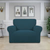 Picture of Easy-Going Stretch Oversized Chair Sofa Slipcover 1-Piece Couch Sofa Cover Furniture Protector Soft with Elastic Bottom for Kids Spandex Jacquard Fabric Small Checks Deep Teal