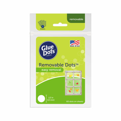 Picture of Glue Dots Double-Sided Removable Dots, 1/2'', Clear, Pack of 60 (OF222REM)