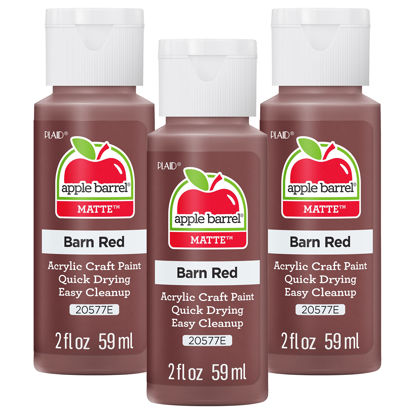 Picture of Apple Barrel Acrylic Paint, Barn Red (Pack of 3) 2 oz, 20577EA