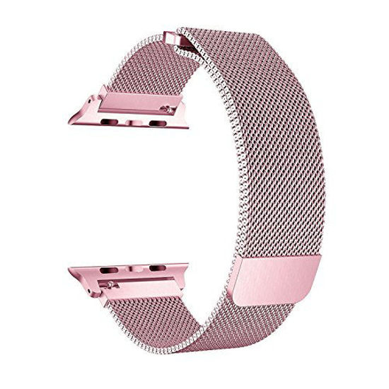 Picture of BRG for Apple Watch Band 38mm, Stainless Steel Mesh Milanese Loop with Adjustable Magnetic Closure Replacement iWatch Band for Apple Watch Series 3 2 1 (38mm Rose Gold)