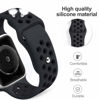 Picture of EXCHAR Sport Band Compatible with Apple Watch Band 38mm 40mm Breathable Soft Silicone Replacement Wristband Women and Man for iWatch Series 4 3 2 1 Nike+ All Various Styles S/M Grey-Black