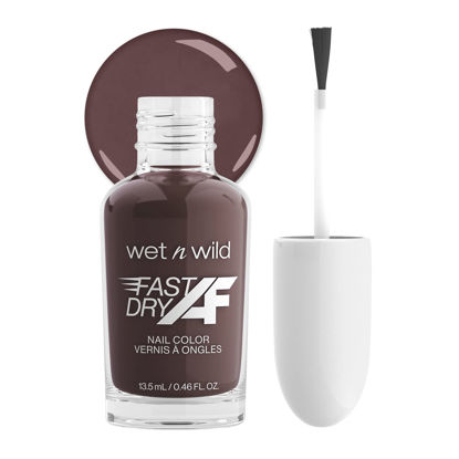 Picture of Wet n Wild Fast Dry AF Nail Polish Color, Fall Reddish Brown Get Stone | Quick Drying - 40 Seconds | Long Lasting - 5 Days, Shine