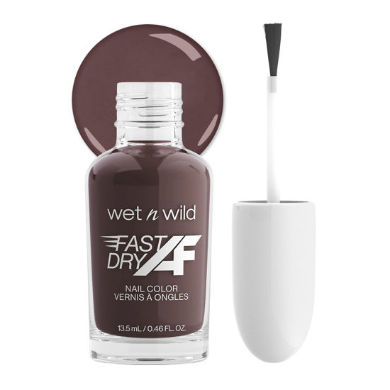 Picture of Wet n Wild Fast Dry AF Nail Polish Color, Fall Reddish Brown Get Stone | Quick Drying - 40 Seconds | Long Lasting - 5 Days, Shine