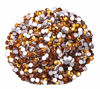 Picture of Jollin Glue Fix Crystal Flatback Rhinestones Glass Diamantes Gems for Nail Art Crafts Decorations Clothes Shoes(ss40 144pcs, Topaz)