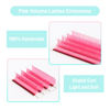 Picture of Colored Lash Extensions 0.07mm DD Curl Pink Individual Volume Lashes Extensions 13-20 Mix Length Color Eyelash Extensions for Salon (Pink 0.07-DD, 13-20mm)