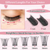 Picture of Cluster Lashes, 72 Pcs Individual Lashes, Lash Clusters DIY Eyelash Extension, Super Thin Band Reusable Soft & Comfortable (Date-D-16mm)