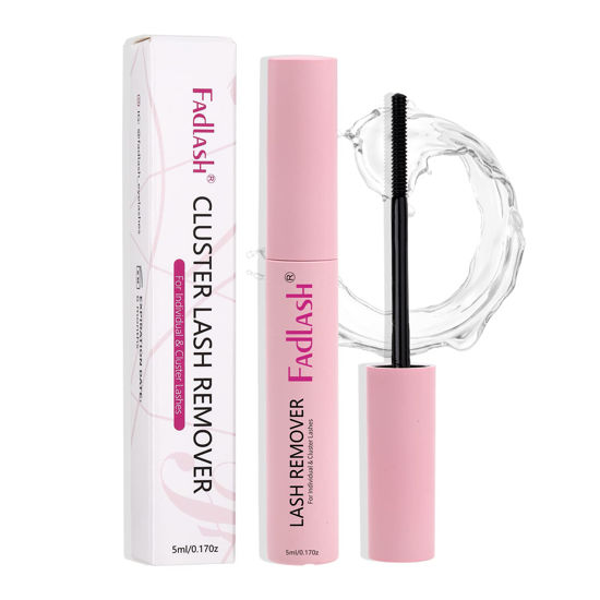 Picture of Cluster Lash Glue Remover 5 ML Lash Remover for Cluster Individual Lashes Soothing Non-Irritating Oil Lash Glue Remover Mascara Wand DIY Eyelash Extension Remover Self-Use at Home