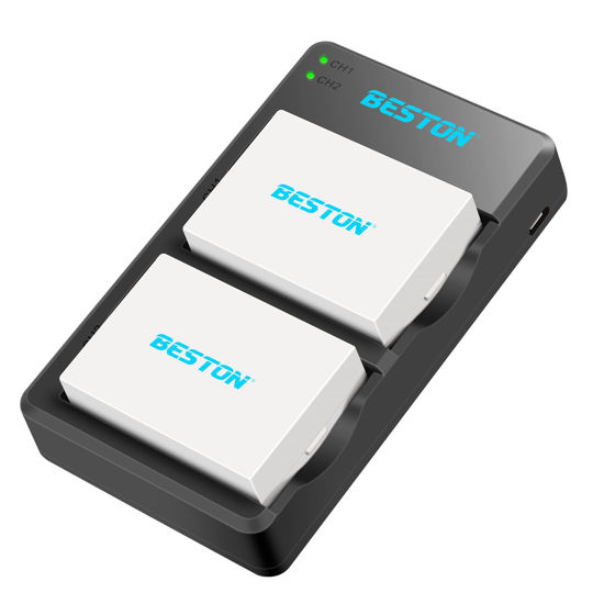 Picture of BESTON 2-Pack LP-E8 Battery Pack and Rapid USB Charger for Canon EOS Rebel T2i T3i T4i T5i Cameras