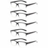 Picture of NORPERWIS Reading Glasses 5 Pairs Quality Readers Spring Hinge Glasses for Reading for Men and Women (5pcs - Black/Clear, 4.00)