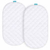 Picture of Waterproof Quilted Bassinet Mattress Pad Cover Compatible with Baby Delight Go with Me Slumber Bassinet/Beside Me Doze Deluxe Bedside Bassinet, 2 Pack, Ultra Soft Bamboo Sleep Surface