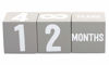 Picture of Little Pear Baby Keepsake Milestone Blocks, Growth Marker Blocks, Baby Age Photo Prop, Gray & White, Wooden