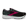 Picture of Brooks Ghost 14 Women's Neutral Running Shoe - Black/Pink/Yucca - 5.5 Wide