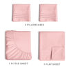 Picture of California King Size Sheet Set - Breathable & Cooling - Hotel Luxury Bed Sheets - Extra Soft - Deep Pockets - Easy Fit - 4 Piece Set - Wrinkle Free - Comfy - Baby Pink Bed Sheets - Cali King - 4PC