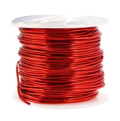 Picture of Mandala Crafts Anodized Aluminum Wire for Sculpting, Armature, Jewelry Making, Gem Metal Wrap, Garden, Colored and Soft, 1 Roll(16 Gauge, Red)