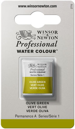 Picture of Winsor & Newton Professional Watercolor, Half Pan, Olive Green