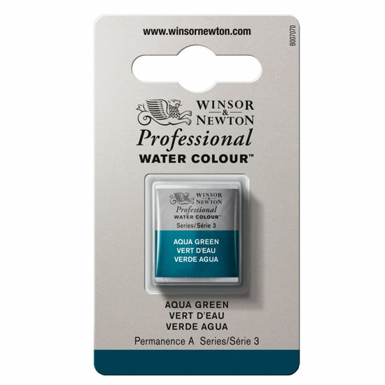 Picture of Winsor & Newton Professional Watercolor, Half Pan, Aqua Green