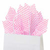 Picture of Flexicore Packaging Light Pink Chevron Print Gift Wrap Tissue Paper Size: 15 Inch X 20 Inch | Count: 100 Sheets | Color: Light Pink Chevron