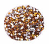 Picture of Jollin Glue Fix Flatback Rhinestones Glass Diamantes Gems for Nail Art Crafts Decorations Clothes Shoes(ss12 1440pcs,Topaz)