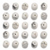 Picture of NCB 200PCS 4mm Natural White Howlite Beads Gemstone Round Loose Stone Beads Spacer Beads for Jewelry Making with Crystal Stretch Cord (White Howlite, 4mm 200Beads)