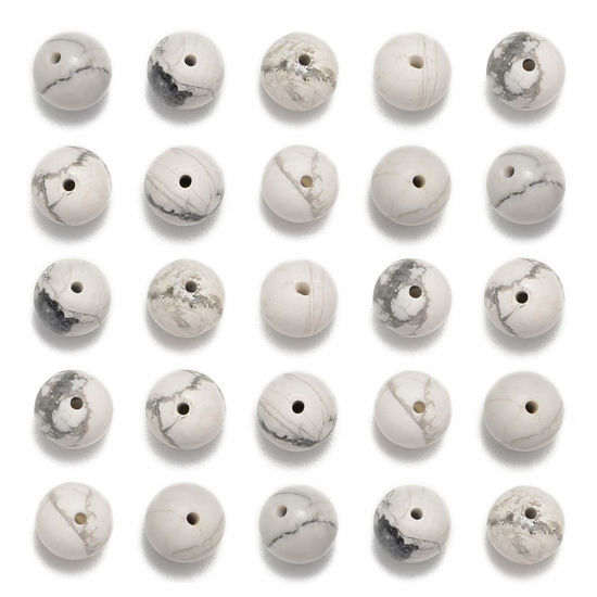 4mm White Howlite Round Stone Beads | Hackberry Creek