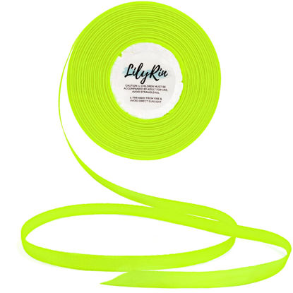 Picture of Key Lime Ribbon 1/4 Inches 36 Yards Satin Roll Perfect for Scrapbooking, Art, Wedding, Wreath, Baby Shower, Packing Birthday, Wrapping Christmas Gifts or Other Projects Neon Green