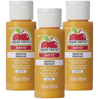 Picture of Apple Barrel Acrylic Paint, Apricot (Pack of 3) 2 oz, 20764EA