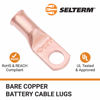 Picture of SELTERM 10pcs 6 AWG - 1/4" Stud - Battery Lugs, Heavy Duty Wire Lugs, Ring Terminals, Battery Cable Ends,6 Gauge Terminals, UL Bare Copper Eyelets Electrical Battery Terminal Connectors