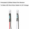 Picture of EDGELEC 30pcs 12 Volt 1.8mm Red LED Lights Emitting Diodes Pre Wired 7.9 inch DC 12v LED Light Clear Lens Small LED Lamps