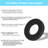 Picture of 1200 Pcs Nylon Flat Washers for Screws Bolts, Black Plastic Washers, Premium Fender Washers Assortment Set, Assorted Washers Kit (9Sizes-M2 M2.5 M3 M4 M5 M6 M8 M10 M12) for Household & Commercial YLYL