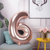 Picture of 60 Number Balloons Rose Gold Big Giant Jumbo Number 60 Foil Mylar Balloons for 60th Birthday Party Supplies 60 Anniversary Events Decorations