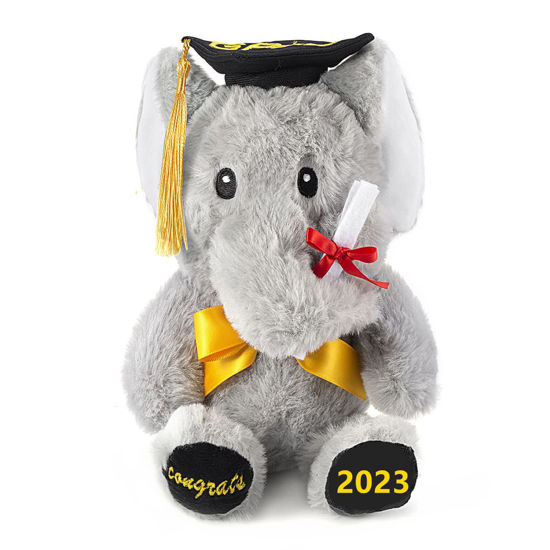 Picture of GSUIVER Graduation Giftfor Kids Graduation Bear Stuffed Animal Plush Toy (Elephant)